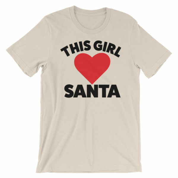 this girl loves santa t-shirt - cream colored