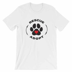 pet rescue - Rescue & Adopt t-shirt - white