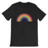 gay pride rainbow shirt - black