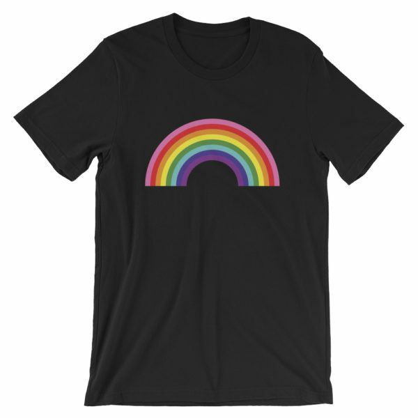 gay pride rainbow shirt - black