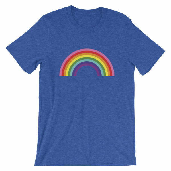 gay pride rainbow shirt - blue