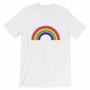 gay pride rainbow shirt - white