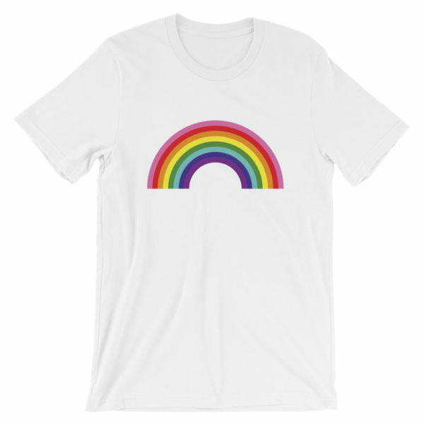 gay pride rainbow shirt - white