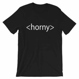 Black HTML tag t-shirt