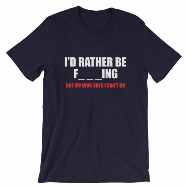 I'd rather be fishing t-shirt - black