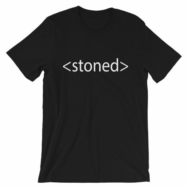 Black stoner HTML code shirt
