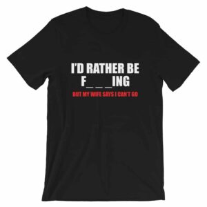 I'd rather be fishing t-shirt in black