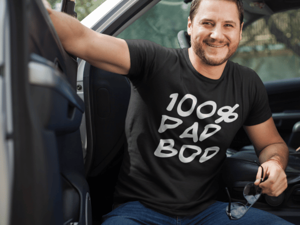 100% Dad Bod T-shirt for dads that don't hit the gym