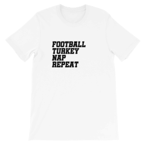 Football turkey nap repeat tshirt