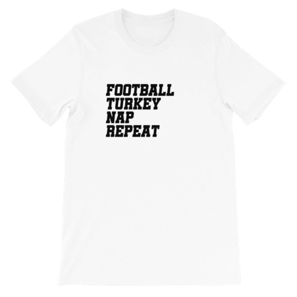 Football turkey nap repeat tshirt