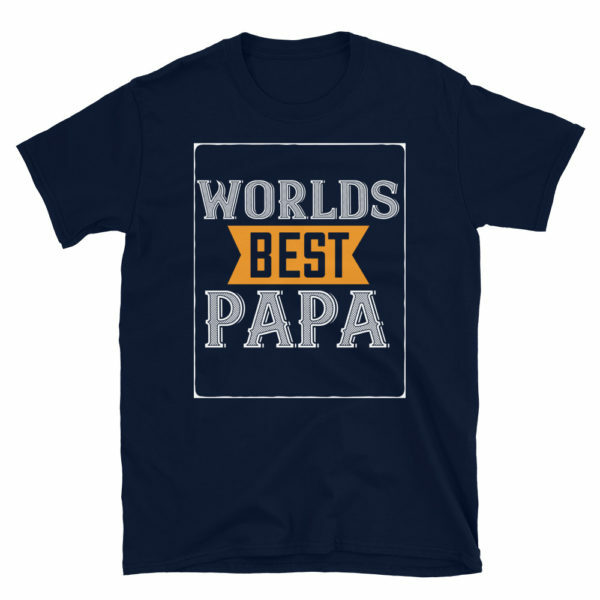 worlds best papa tshirt in blue