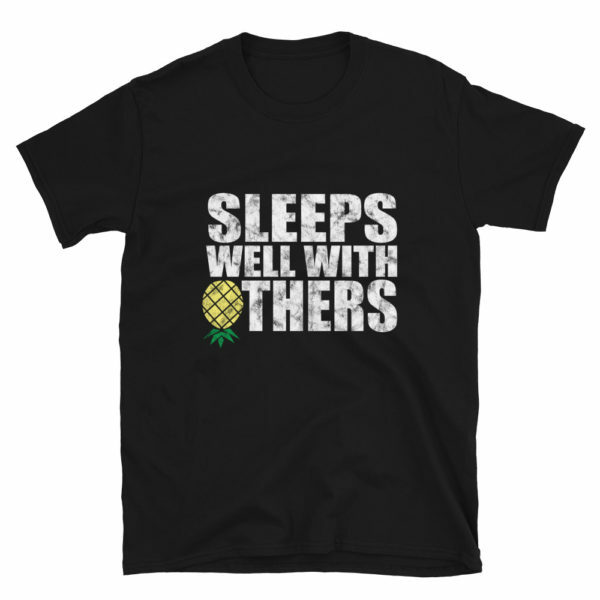 Sleeps well with others men's t-shirt in black