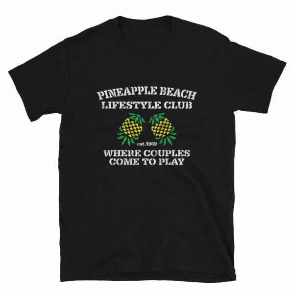 upside down pineapple swingers t-shirt - black