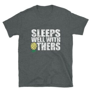 Sleeps well with others men's t-shirt in heather