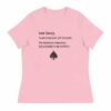 Women's I've been naughty santa ace of spades shirt - pink