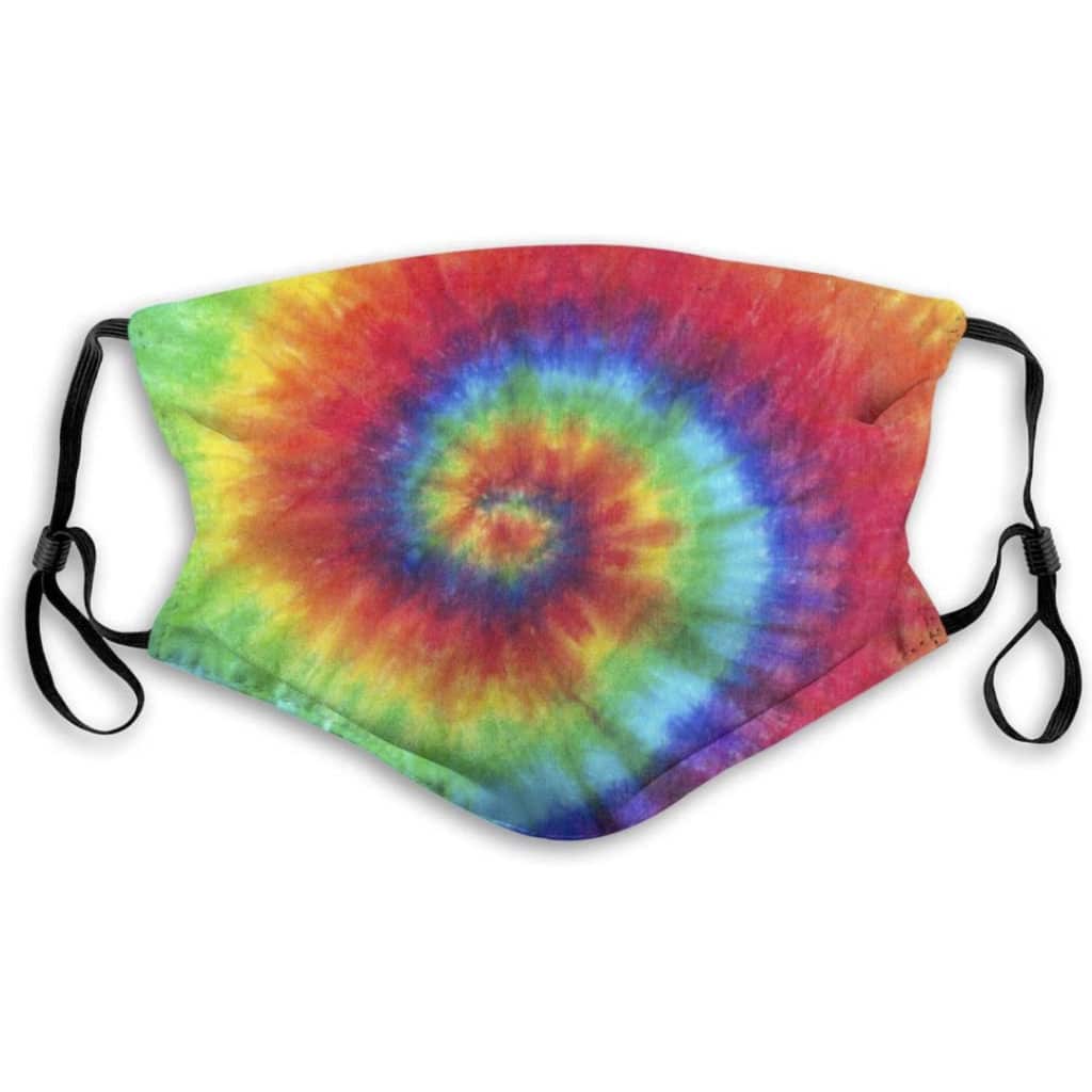 Classic tie-dye swirl face mask