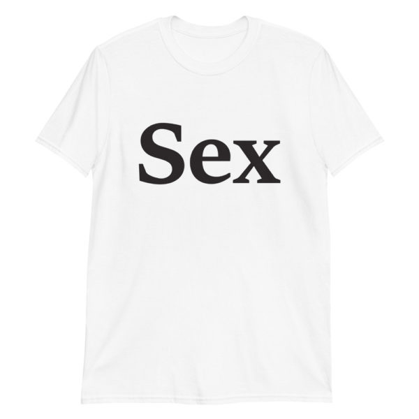 white sex t-shirt