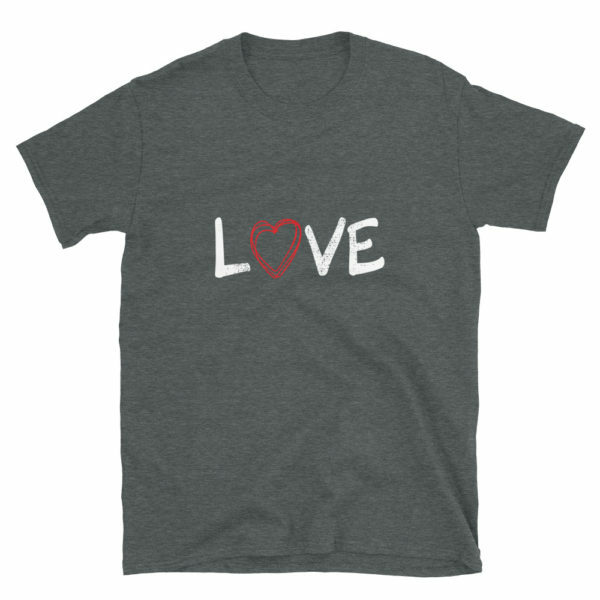 sport heather Love heart T-shirt for valentine's day