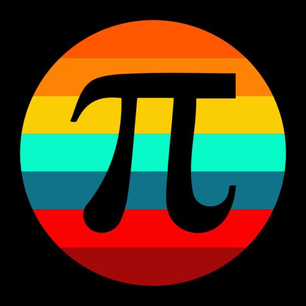 Pi Day Retro Sunset T-Shirt - Image 2