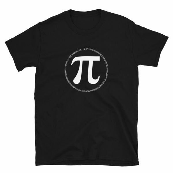 black pi day pi symbol with numbers of pi circle