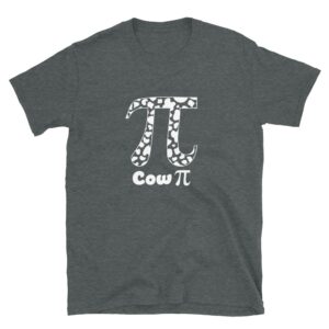 heather cow Pi Tshirt for Pi Day