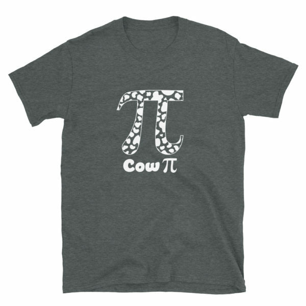 heather cow Pi Tshirt for Pi Day