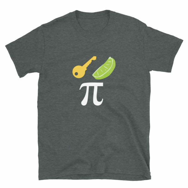dark heather key lime pie Pi day t-shirt