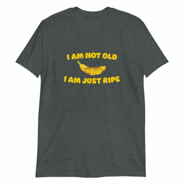 gray I am not old I am just ripe banana pun birthday gift t-shirt