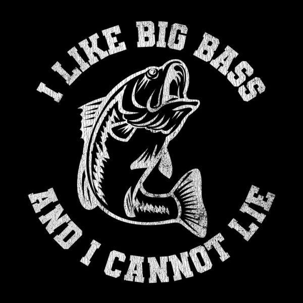 I love big bass funny fishing t-shirt