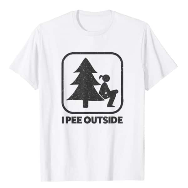 funny hiking shirt for women - I pee outside