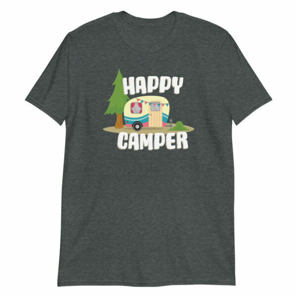 Women's happy camper t-shirt in gray