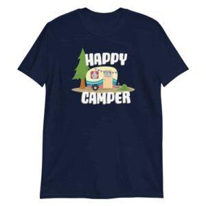 Women's happy camper t-shirt in navy