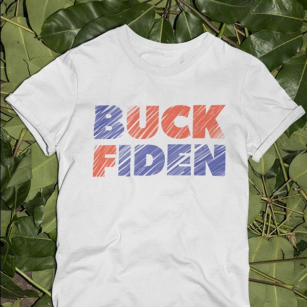 Red and Blue Buck Fiden T-shirt for Republicans and Patriots