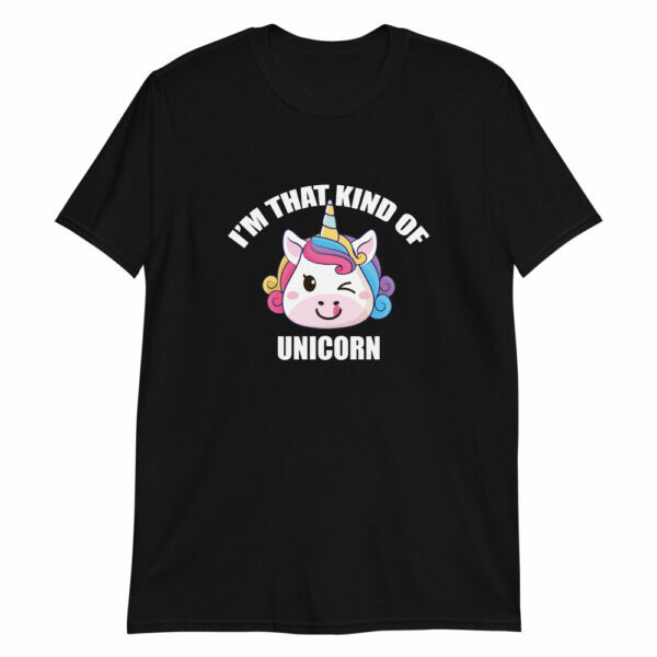 Black women's I'm that kind of Unicorn t-shirt for swingers and threesomes