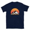 blue nature and shit hiking backpacking t-shirt