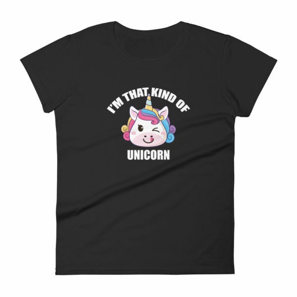 Black Swinger T-shirts for Women with Unicorn