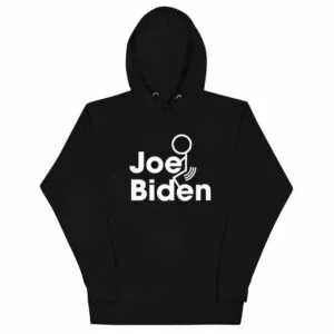 White stick figure fuck Joe Biden Hoodie