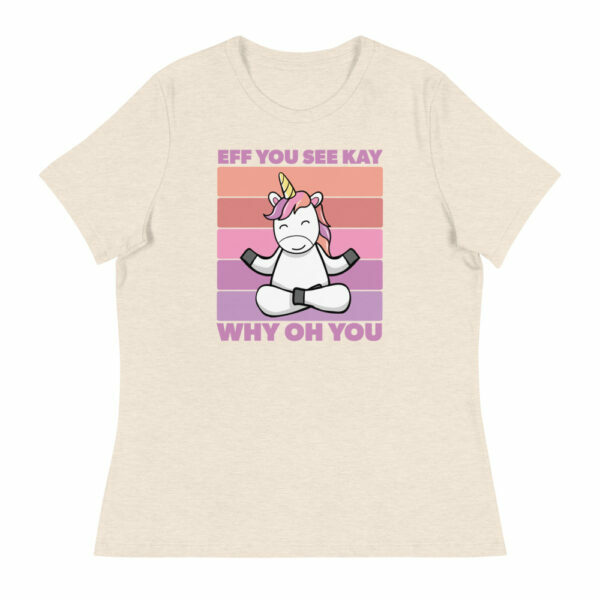 pink unicorn eff you see kay women's t-shirt