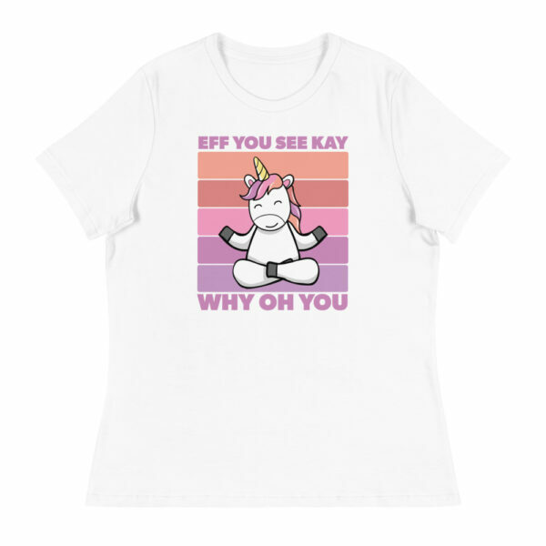 Women's Relaxed Fit Eff You See Kay Unicorn T-Shirt - Image 3