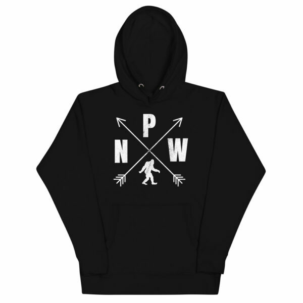 PNW Bigfoot Unisex Distressed Hoodie