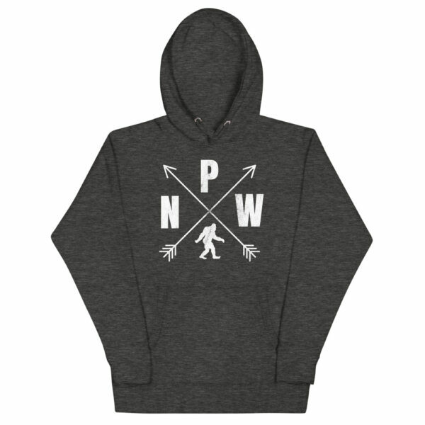 PNW Bigfoot Unisex Distressed Hoodie - Image 4