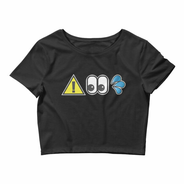 Caution I Squirt Women’s Crop Tee - Image 2