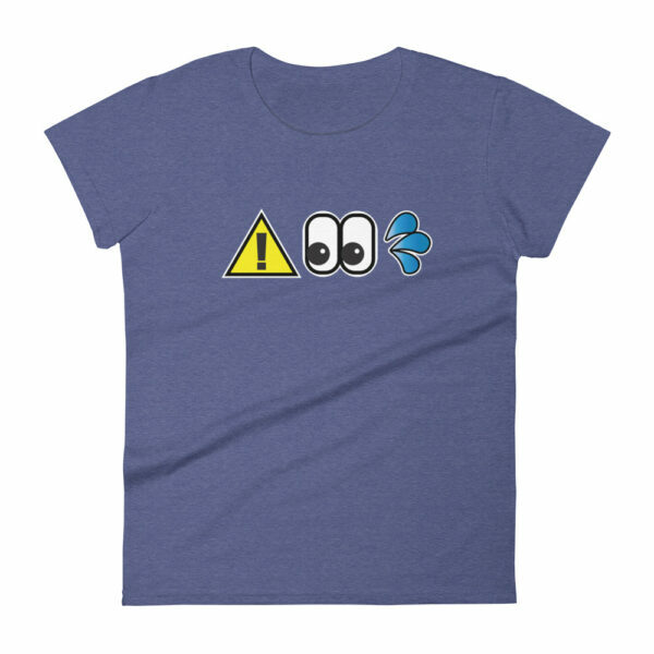 Women's Caution I Squirt Emoji T-shirt - Image 3