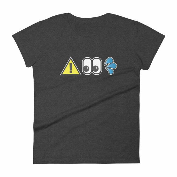 Women's Caution I Squirt Emoji T-shirt - Image 2