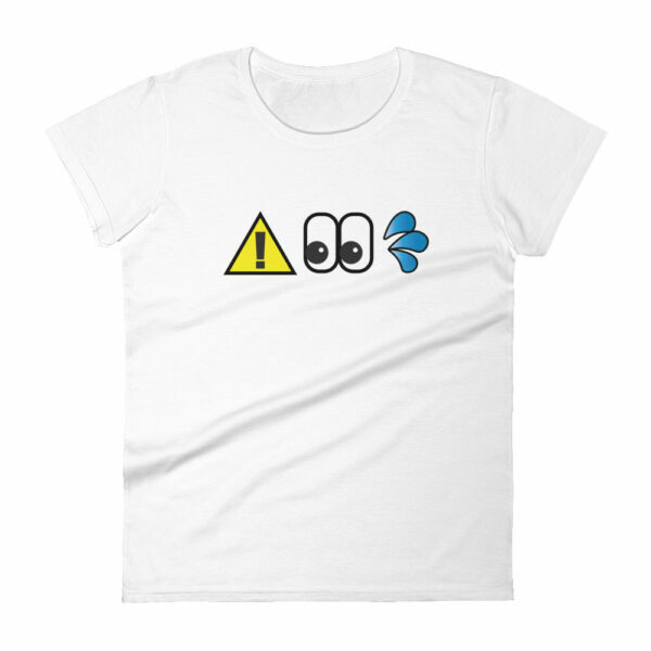 Women's Caution I Squirt Emoji T-shirt - Image 5