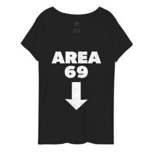 Women’s recycled Area 69 Oral Sex V-neck T-shirt