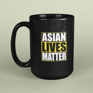Asian Lives Matter black 15oz coffee mug