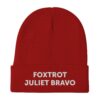 Foxtrot Juliet Bravo Embroidered Beanie