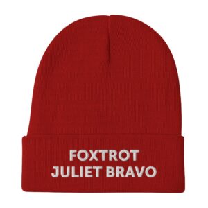 Foxtrot Juliet Bravo Embroidered Beanie