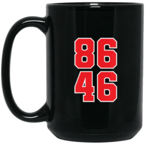 86 46 Impeach Joe Biden 15 oz. Black Mug